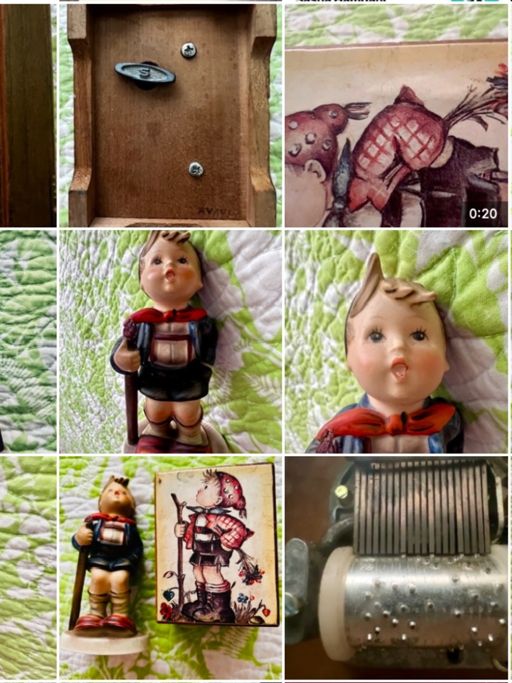 Vintage Hummel “Little Hiker” HUM 16/1 Boy Figurine – WITH Working!! Music Box